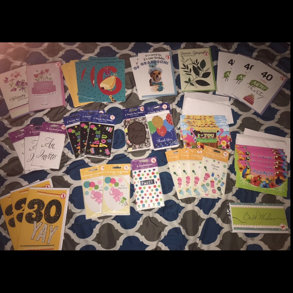 Different types of Cards with envelopes